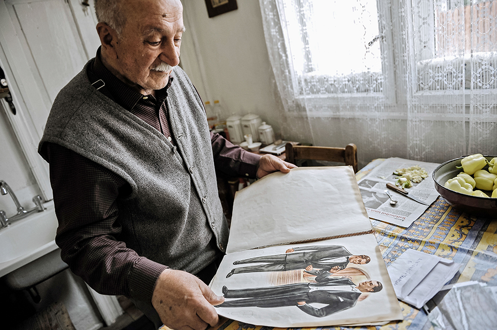 Peter Zakariaș in his house in Frumoasa, Romania